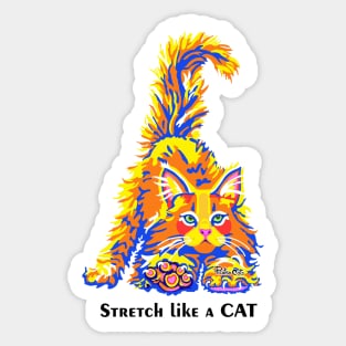 PicatsoCats Stretching Kitty Sticker